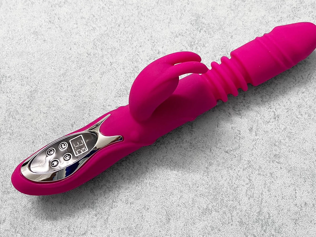 Dương vật giả rung thụt, phát nhiệt Rabbit Vibrator màn hình LCD