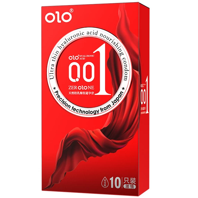 Bao cao su OLO Thin 001 Square Red gai nổi đặc biệt, siêu mỏng